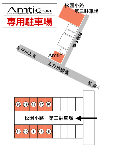 アムティック吉祥寺本社駐車場図